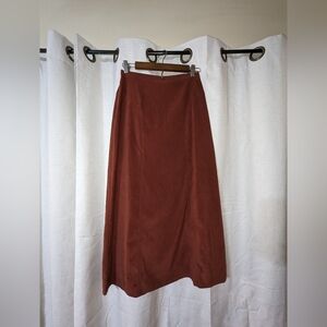 Vintage Burnt Orange Maxi Skirt